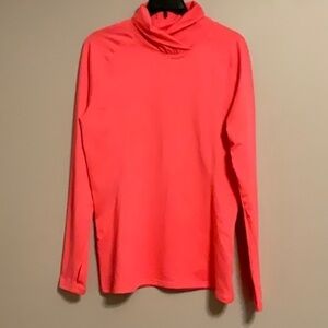 Layer8 performance Qwick-dry high neck‎ coral fleece lined 80s Fluorescent L